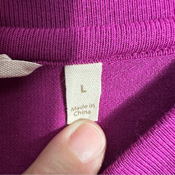 Soft Surroundings Madeline v-neck top, size L, pink, asymmetric, fall, autumn - Picture 5 of 10